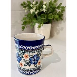 Polish Pottery Cobblestone Garden 8 oz Mug Ceramika Artystyczna New